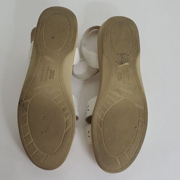 SAS Duo Quarter Strap Leather Sandals White Halo Size 11N - Picture 7 of 8